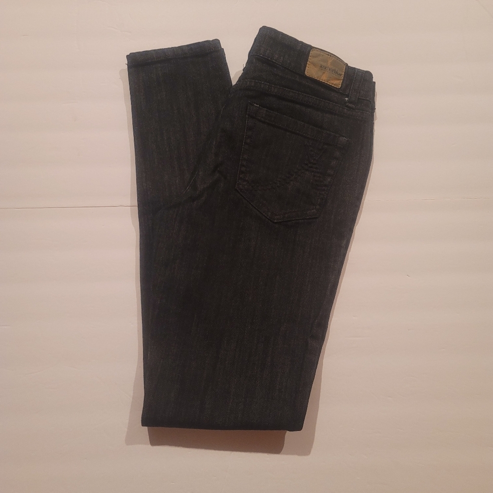 Womens Vintage Anchor Blue Skinny Jeans Size 7 Short 31x31